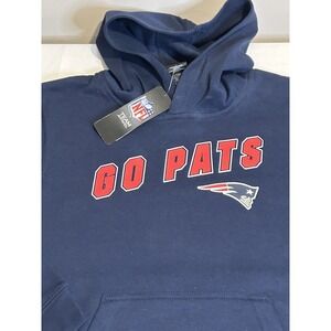 New England Patriots Go Pats Hoodie Youth XL 18-20 NFL Team Apparel Measurements